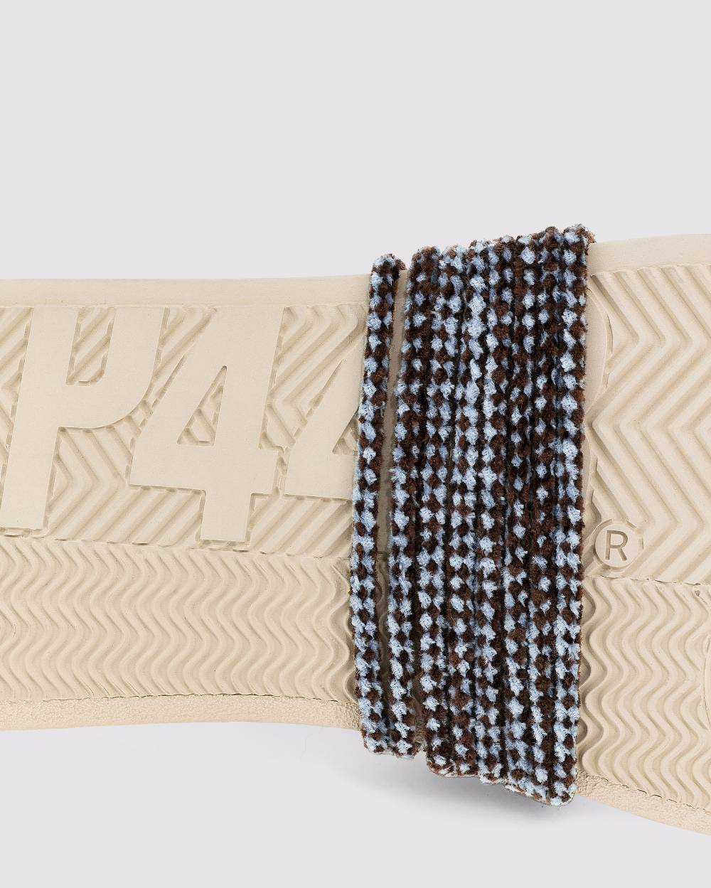 P448 Shoelaces Brown/Light Blue Vendita