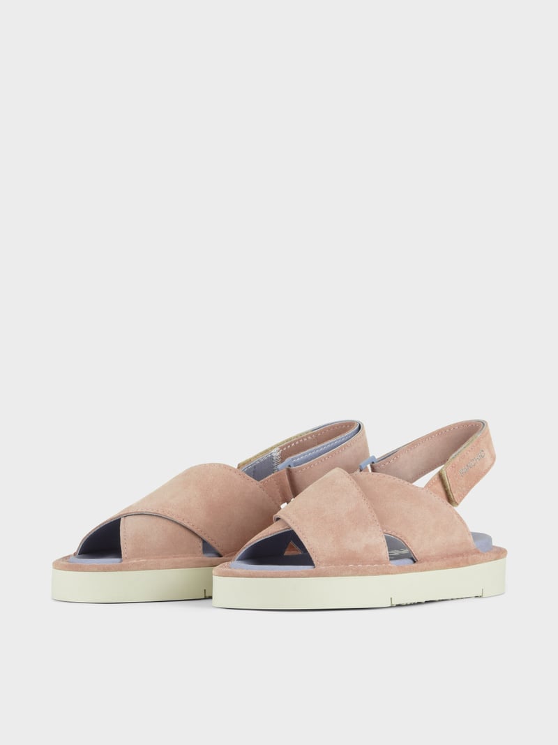 Panchic SANDALO INCROCIATO P67 DONNA IN SUEDE E MICROFIBRA ROSA CIPRIA Promozione Limitata