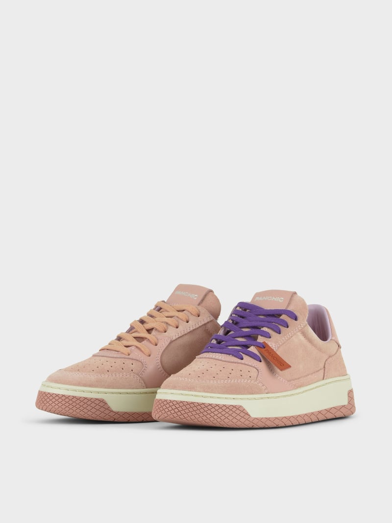 Panchic SNEAKER LOW P02 DONNA IN SUEDE E PELLE ROSA CIPRIA Online