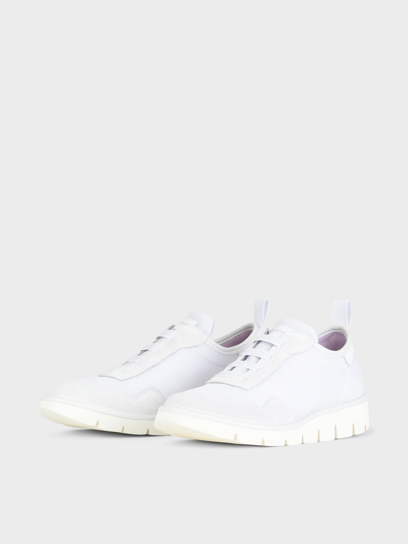 Panchic SLIP ON P05 DONNA IN MESH E SUEDE BIANCO Offerte