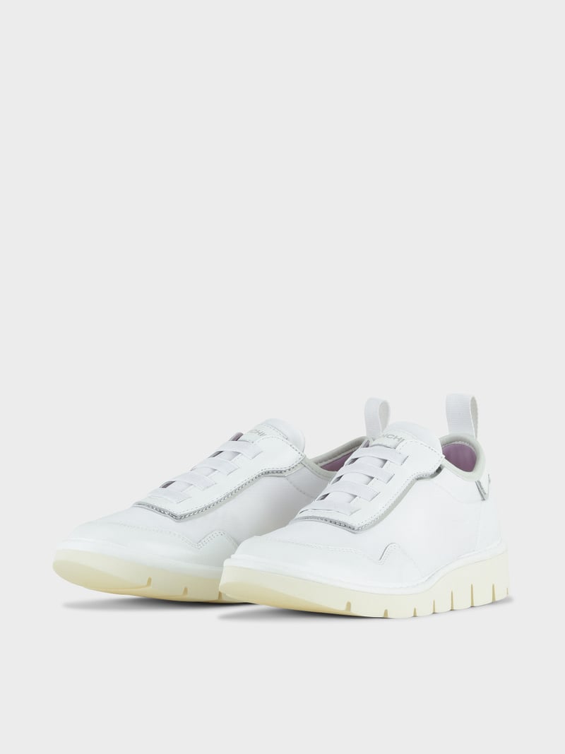 Panchic SLIP ON P05 DONNA IN NYLON E PELLE BIANCO Saldi Di Fabbrica