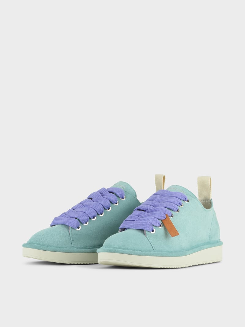 Panchic SCARPA ALLACCIATA P01 DONNA IN SUEDE ACQUAMARINA-VIOLA Vendita