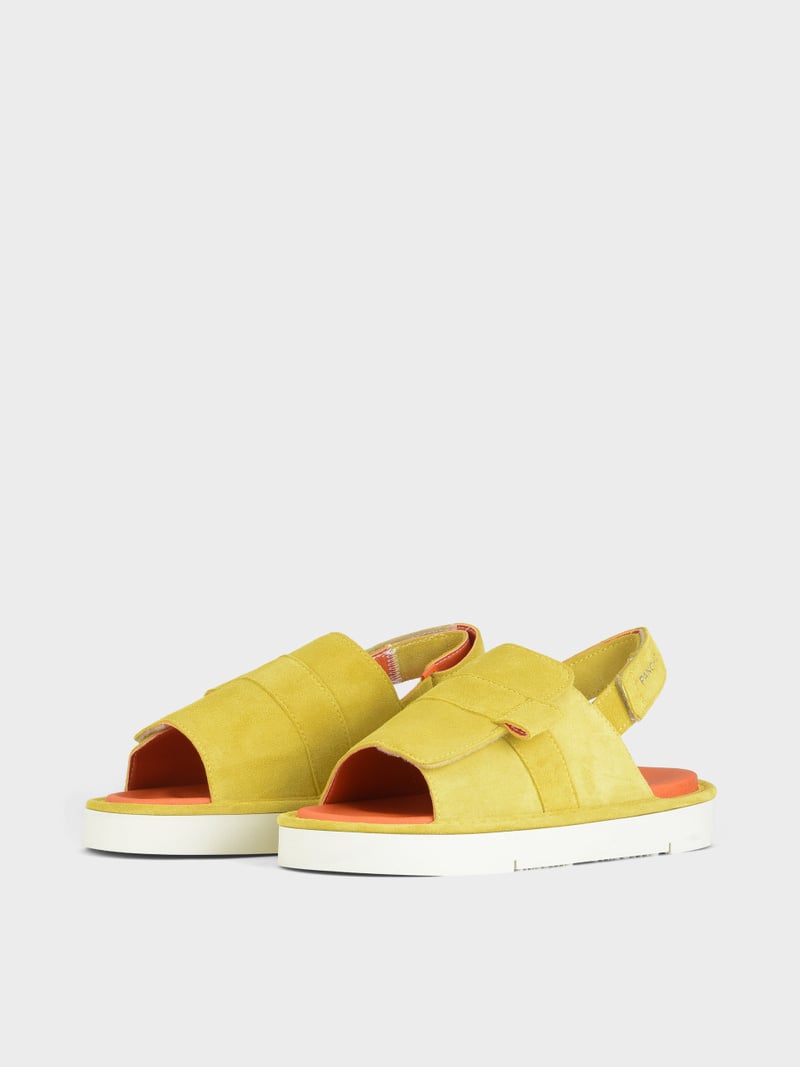Panchic SANDALO P67 UOMO IN SUEDE E MICROFIBRA GIALLO Negozi Online