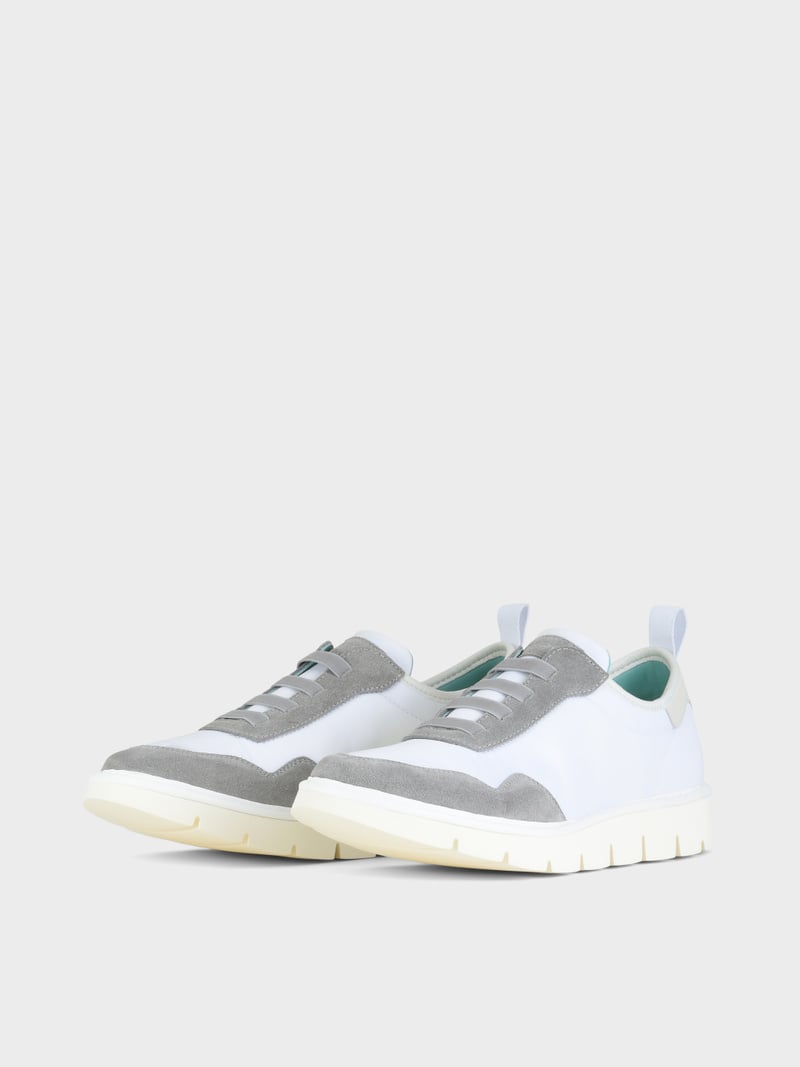 Panchic SLIP ON P05 UOMO IN NYLON E SUEDE BIANCO-GRIGIO Promozione Limitata