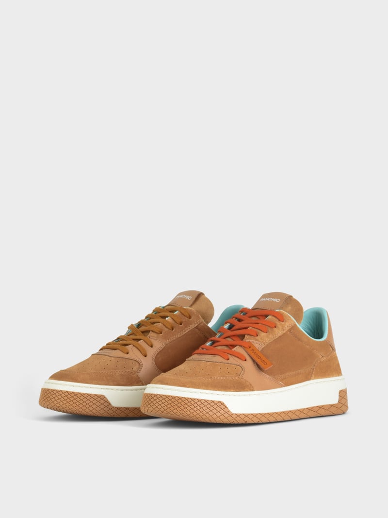 Panchic SNEAKER LOW P02 UOMO IN SUEDE E PELLE BISCOTTO Economico