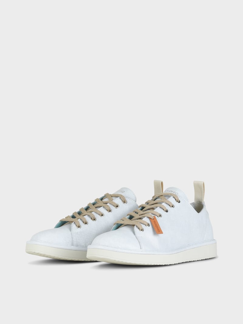 Panchic SCARPA ALLACCIATA P01 UOMO IN PELLE CON FINISH AVIATOR BIANCO Offerte