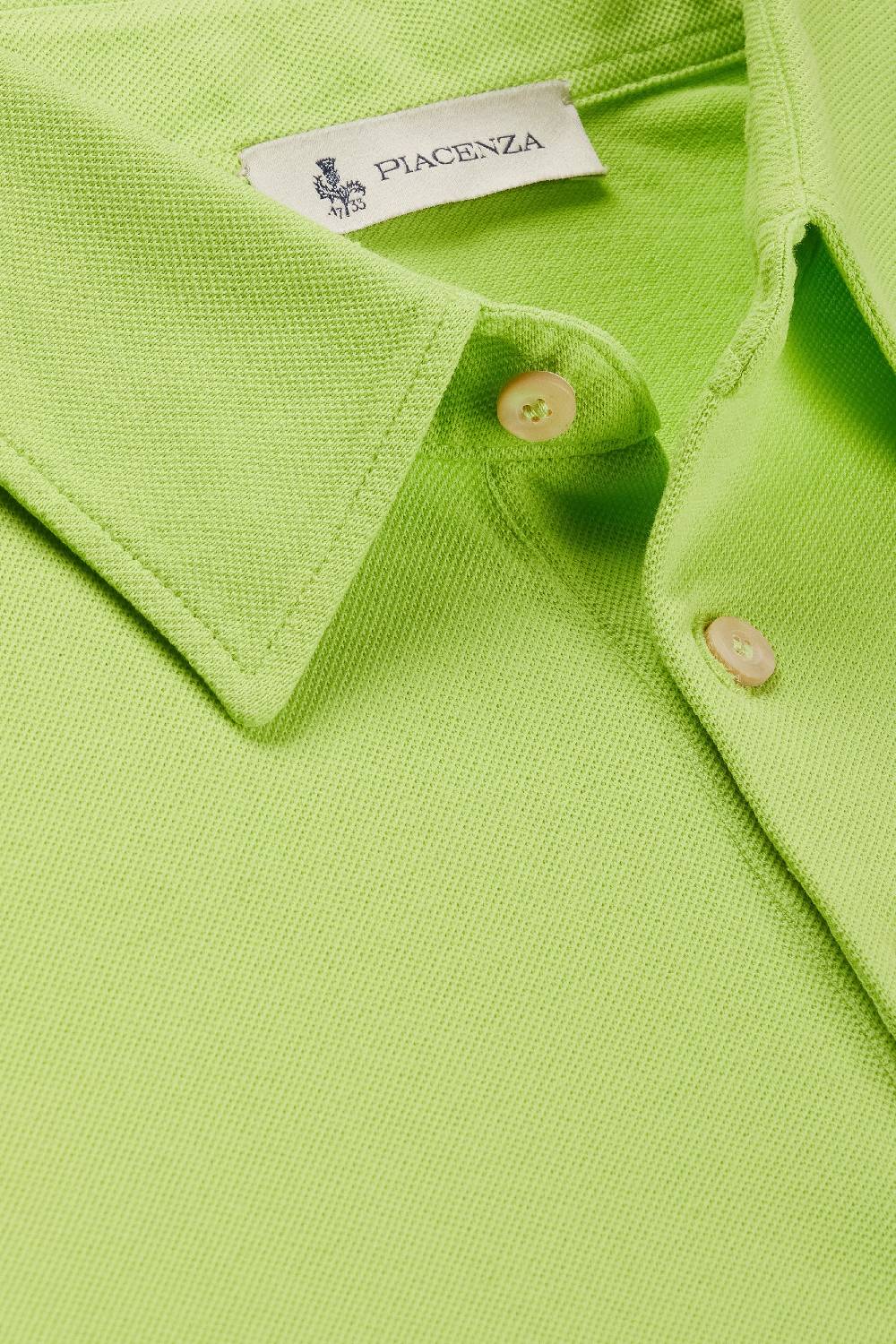 Piacenza 1733 Polo maniche corte jersey verde fluo Promozione Limitata