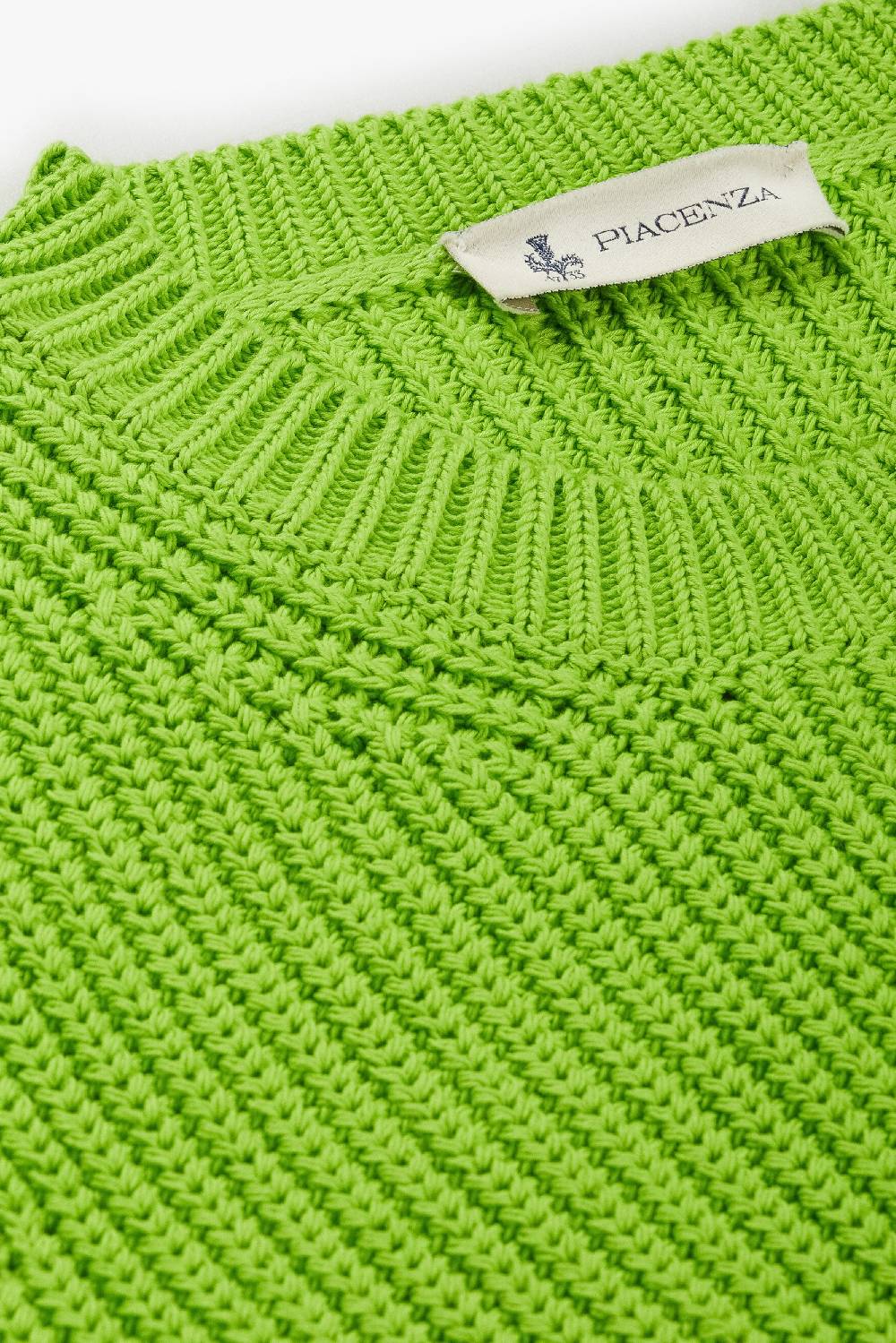 Piacenza 1733 Maglione cob stitch verde fluo Prezzo Ridotto