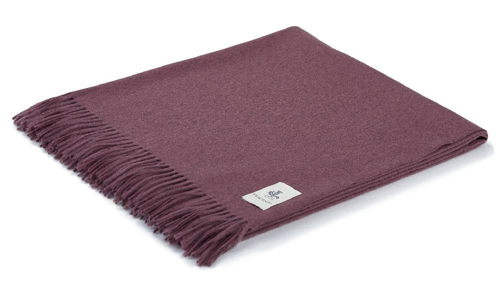 Piacenza 1733 Aeternum Plaid vinaccia in puro Cashmere Vendita Calda