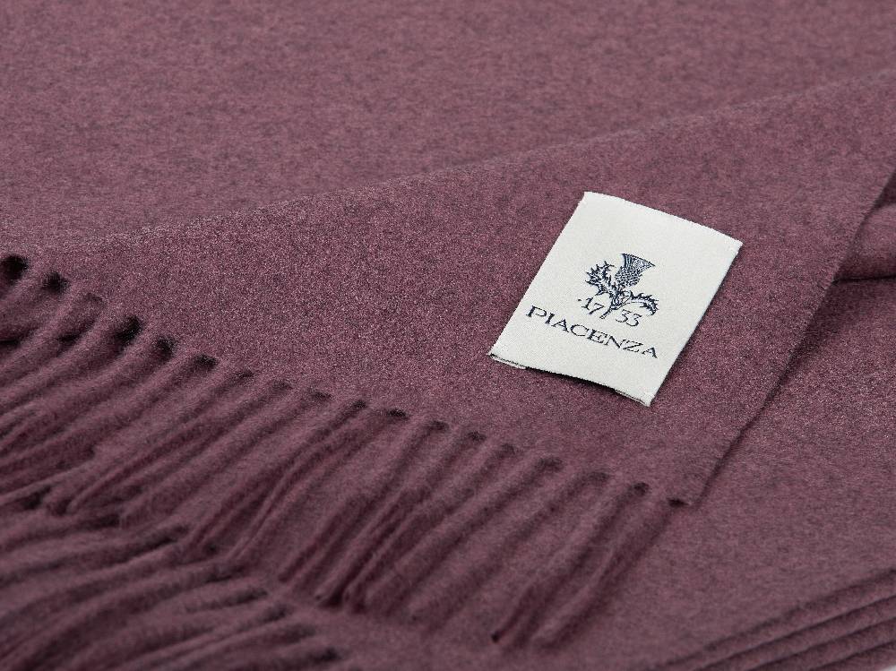 Piacenza 1733 Aeternum Plaid vinaccia in puro Cashmere Vendita Calda