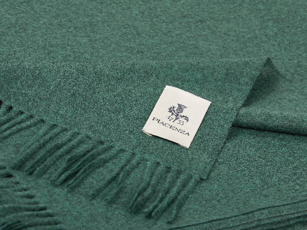 Piacenza 1733 Aeternum Plaid verde scuro in puro Cashmere Vendite Flash