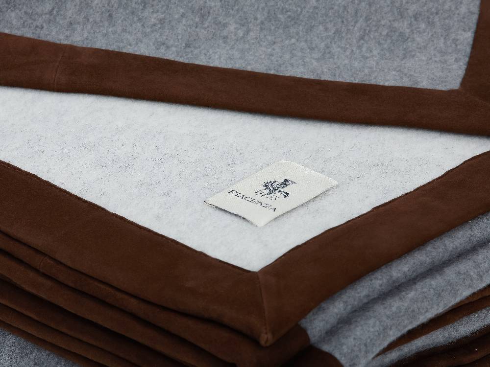 Piacenza 1733 Polluce - Coperta grigia bordata 4 lati Italia