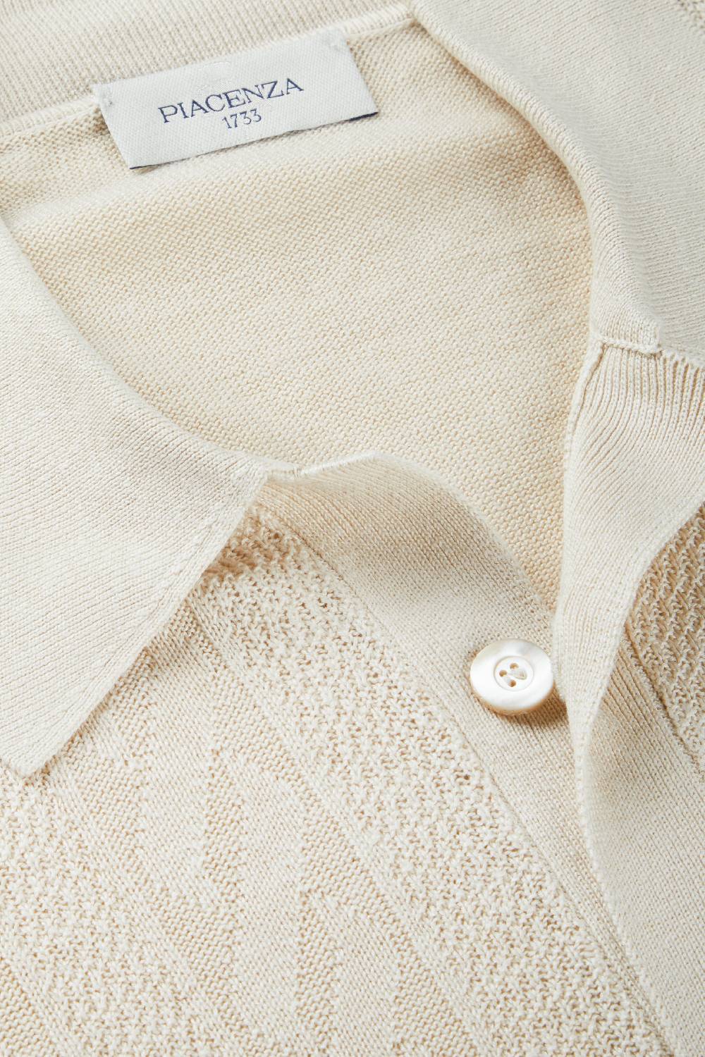 Piacenza 1733 Camicia maniche corte sand and wave panna I Più Venduti