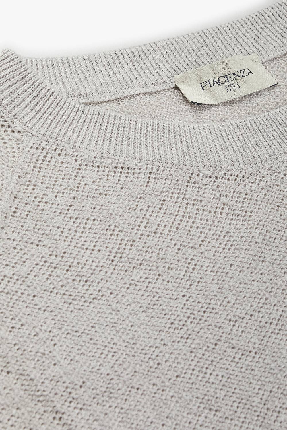 Piacenza 1733 Maglia maniche lunghe terrycloth grigio chiaro In Linea
