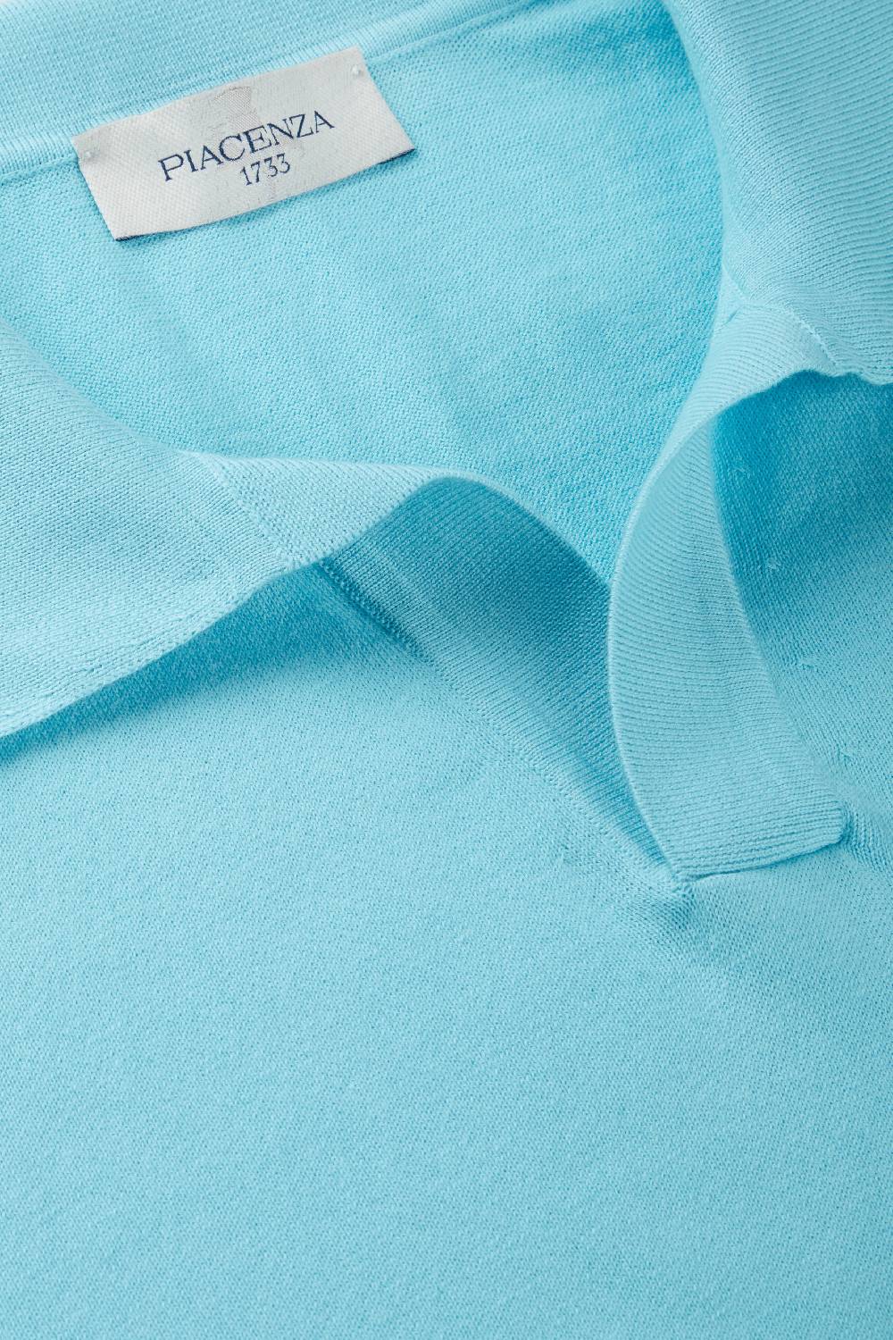 Piacenza 1733 Polo azzurra maniche corte Spedizione Gratuita