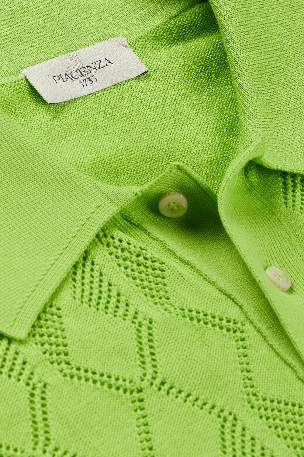 Piacenza 1733 Polo maniche corte crochet verde fluo Shopping Online