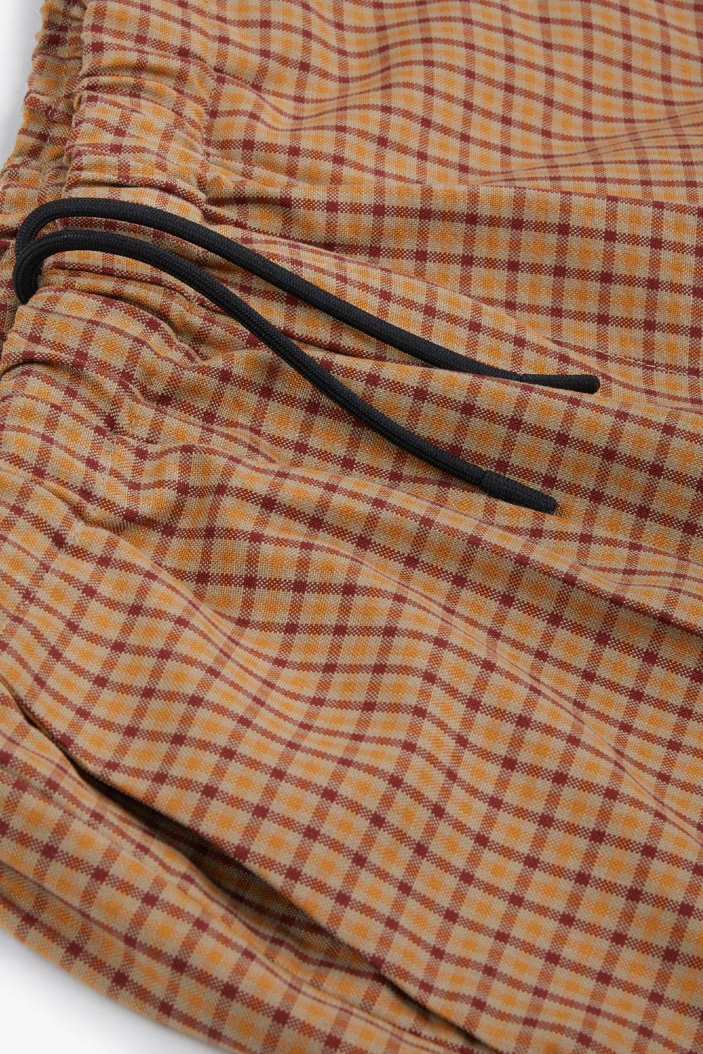 Piacenza 1733 Bermuda micro check cammello e bordeaux Saldi