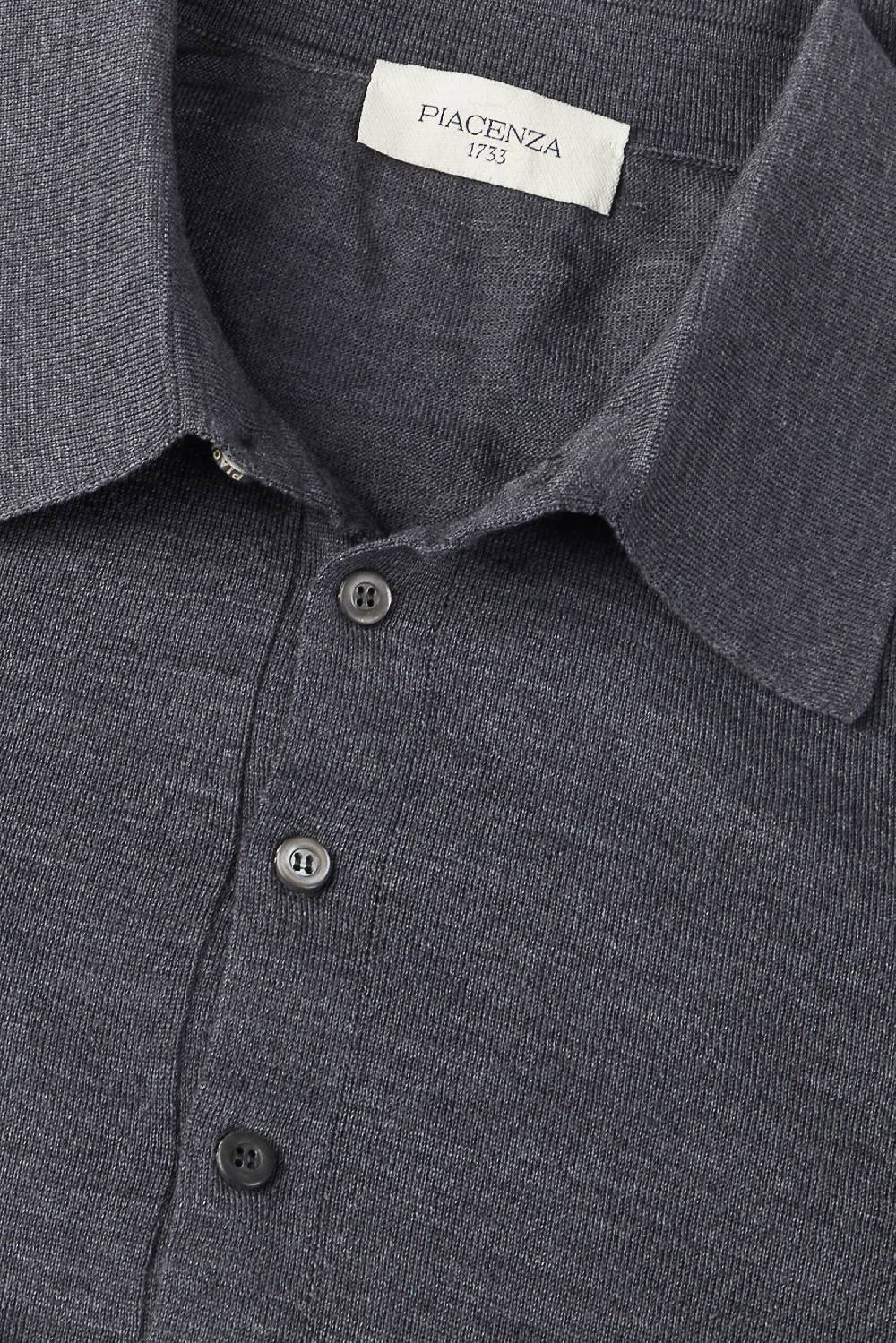 Piacenza 1733 Polo lana merino super fine antracite 2025