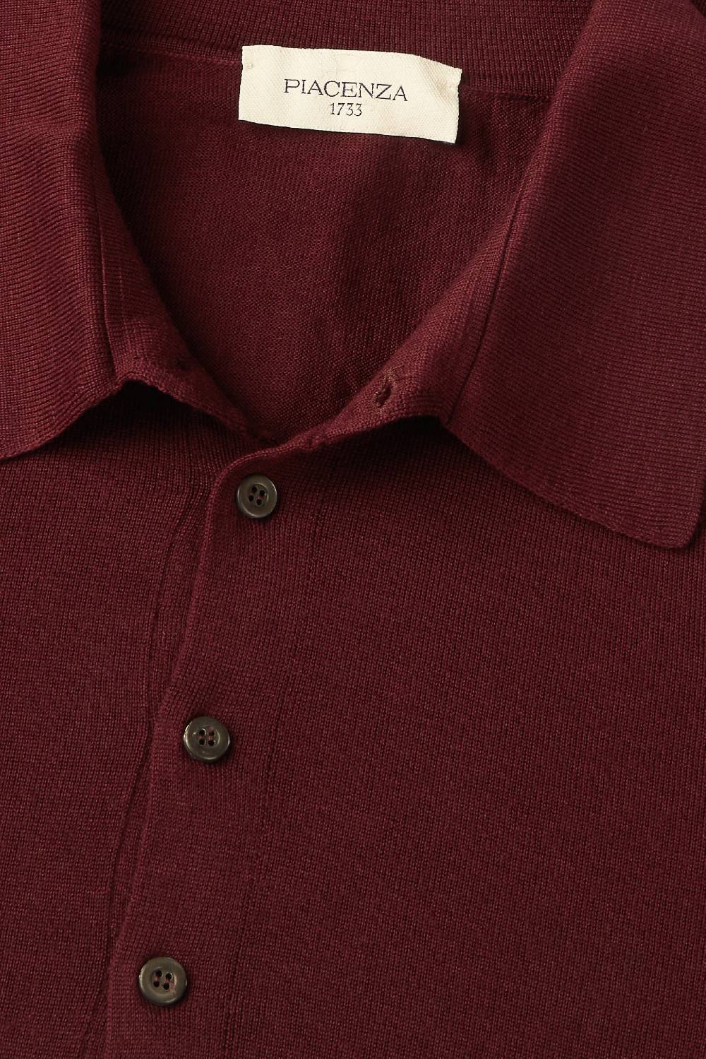 Piacenza 1733 Polo lana merino super fine bordeaux 2025