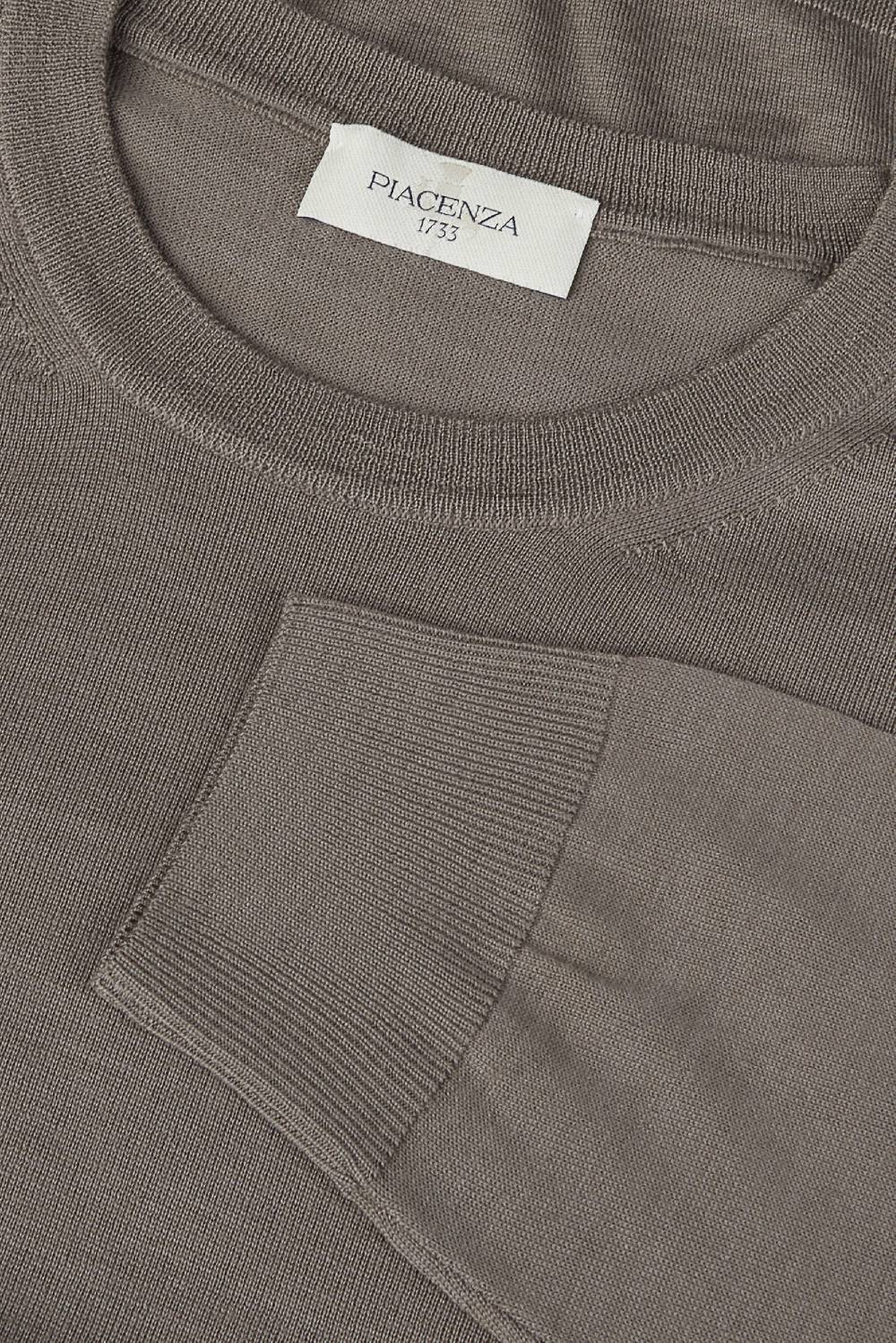 Piacenza 1733 Girocollo lana merino super fine nocciola Pezzi Unici