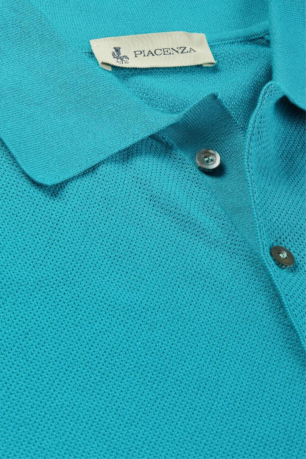 Piacenza 1733 Polo maniche lunghe micro mesh verde Convenienza