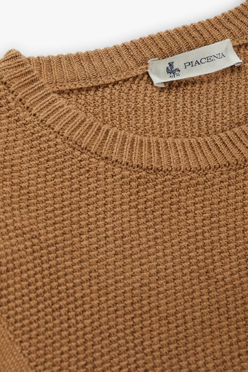 Piacenza 1733 Maglione rice stitch nocciola Offerta