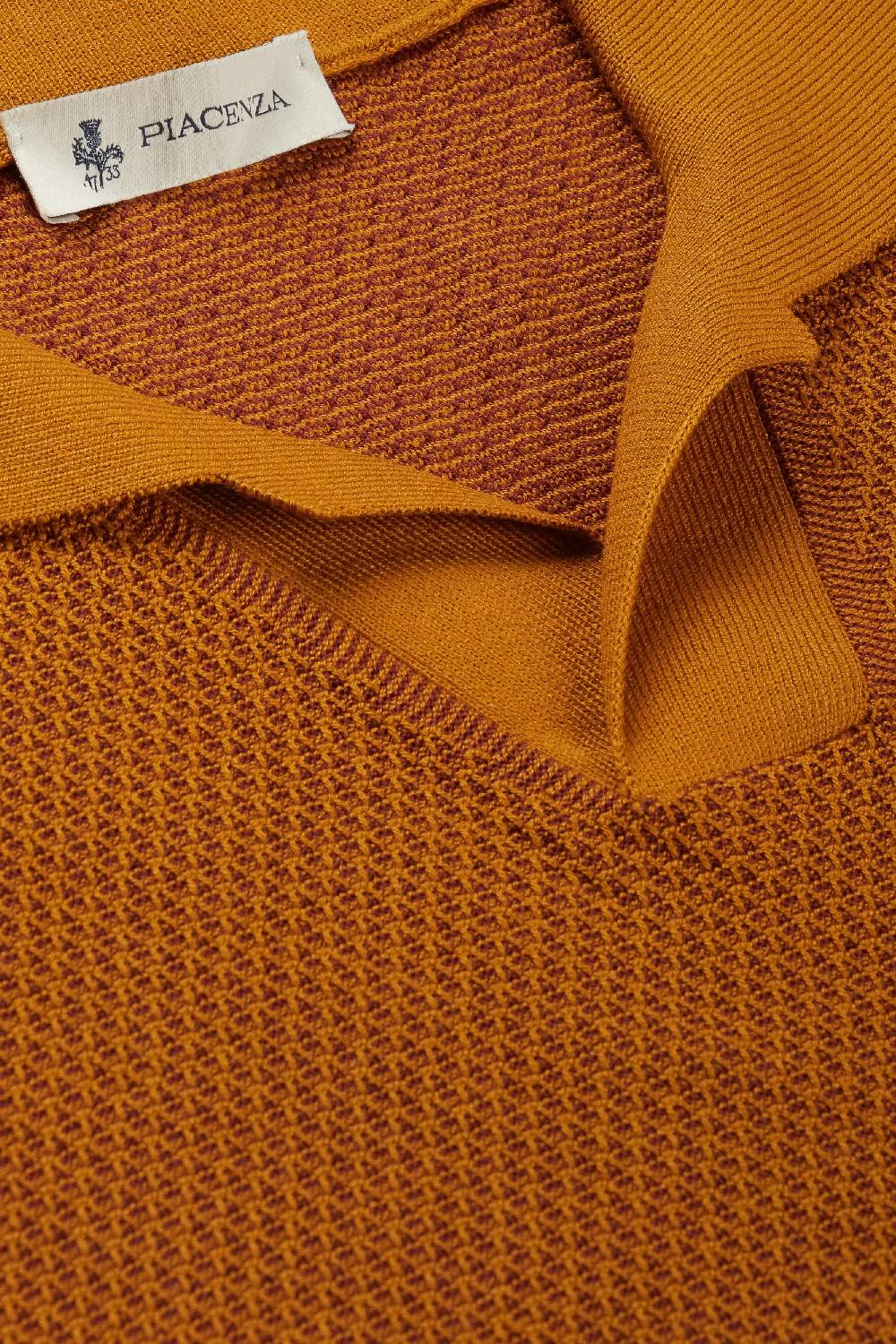 Piacenza 1733 Polo two tone slip senape Economico