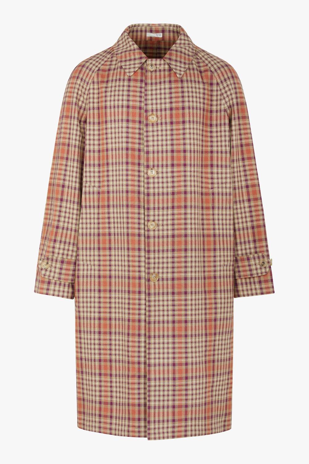 Piacenza 1733 Trench plain arancio e viola Saldi Di Fabbrica