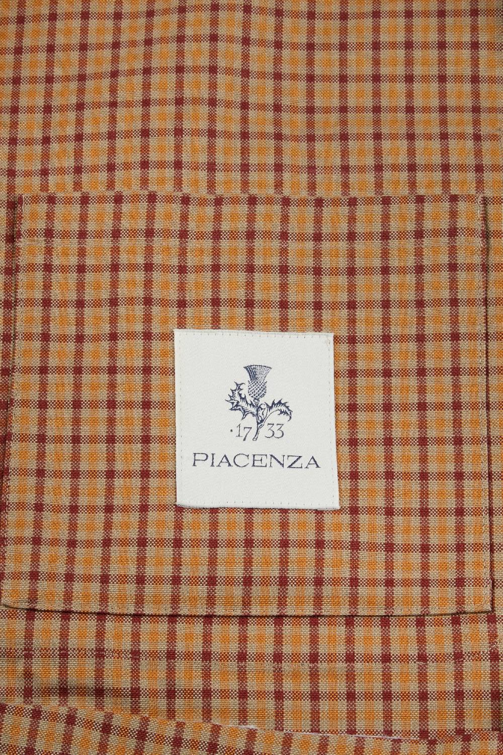 Piacenza 1733 Giacca micro check cammello e bordeaux Vendite Flash