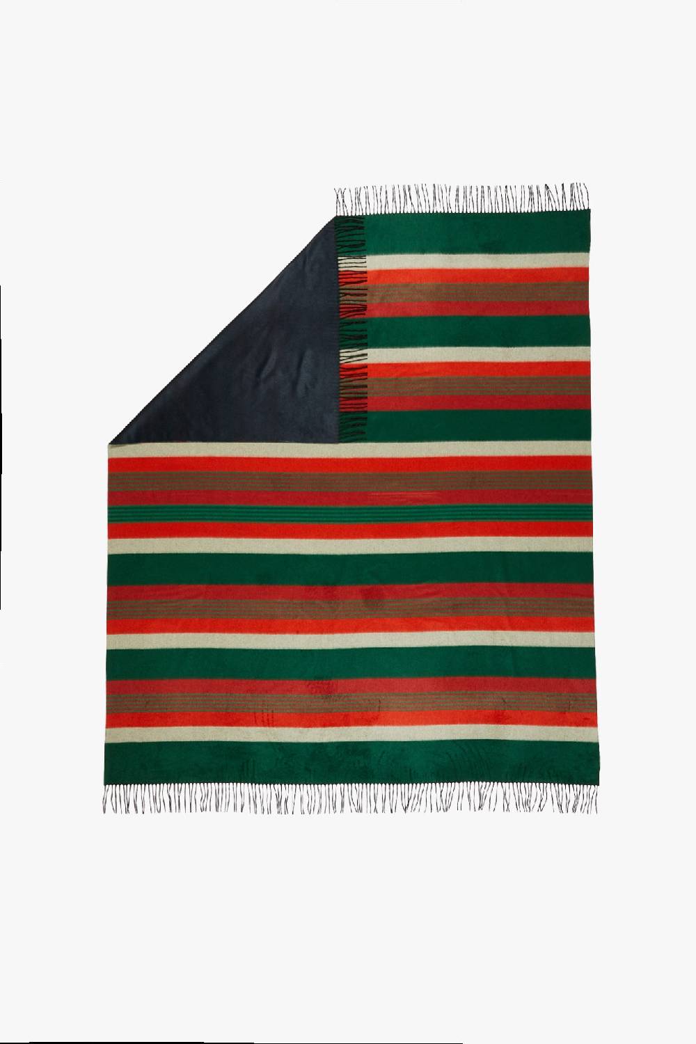 Piacenza 1733 BILBO Plaid a righe Verde Rosse Nuova