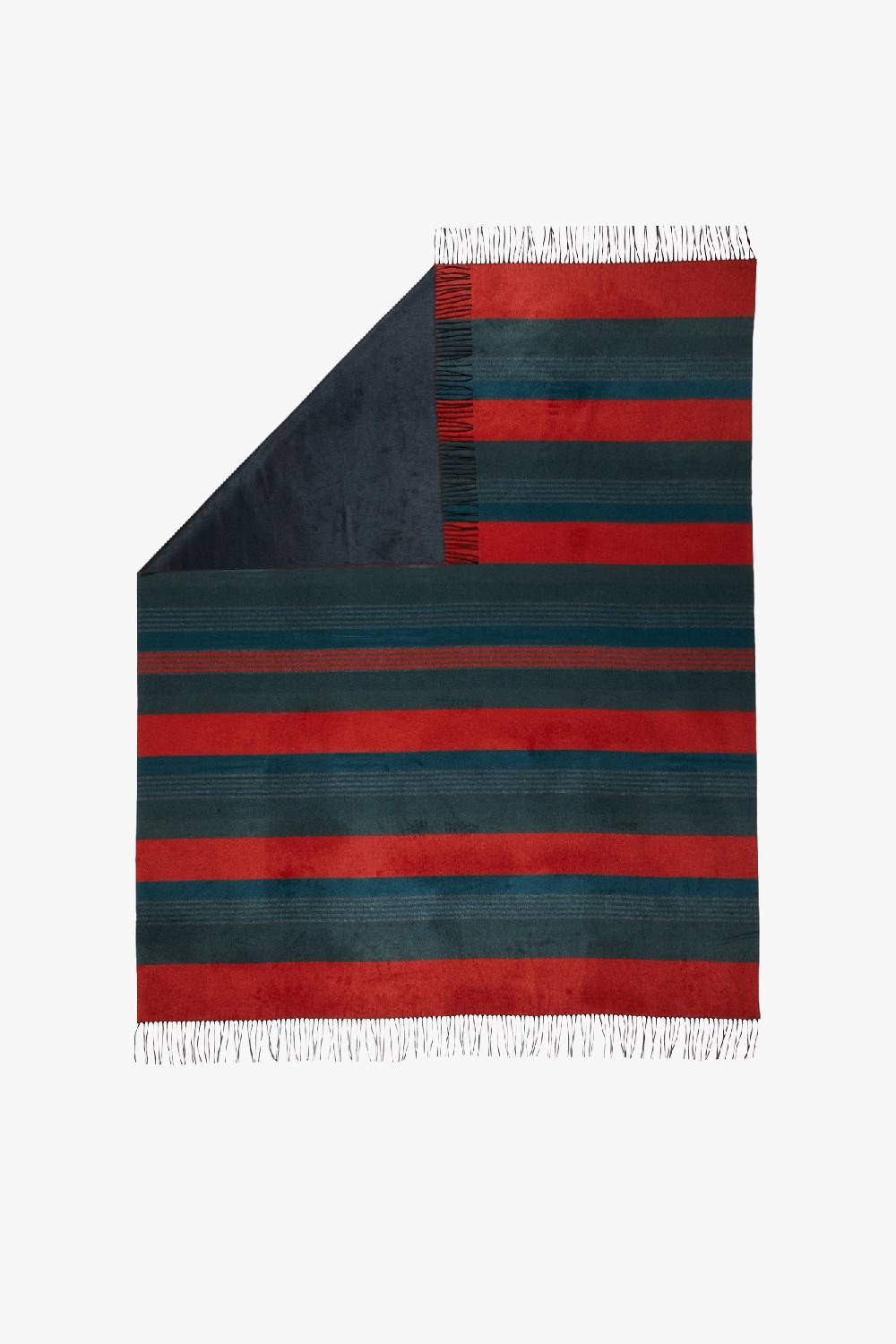 Piacenza 1733 BILBO Plaid righe Blu e Rosso Moda
