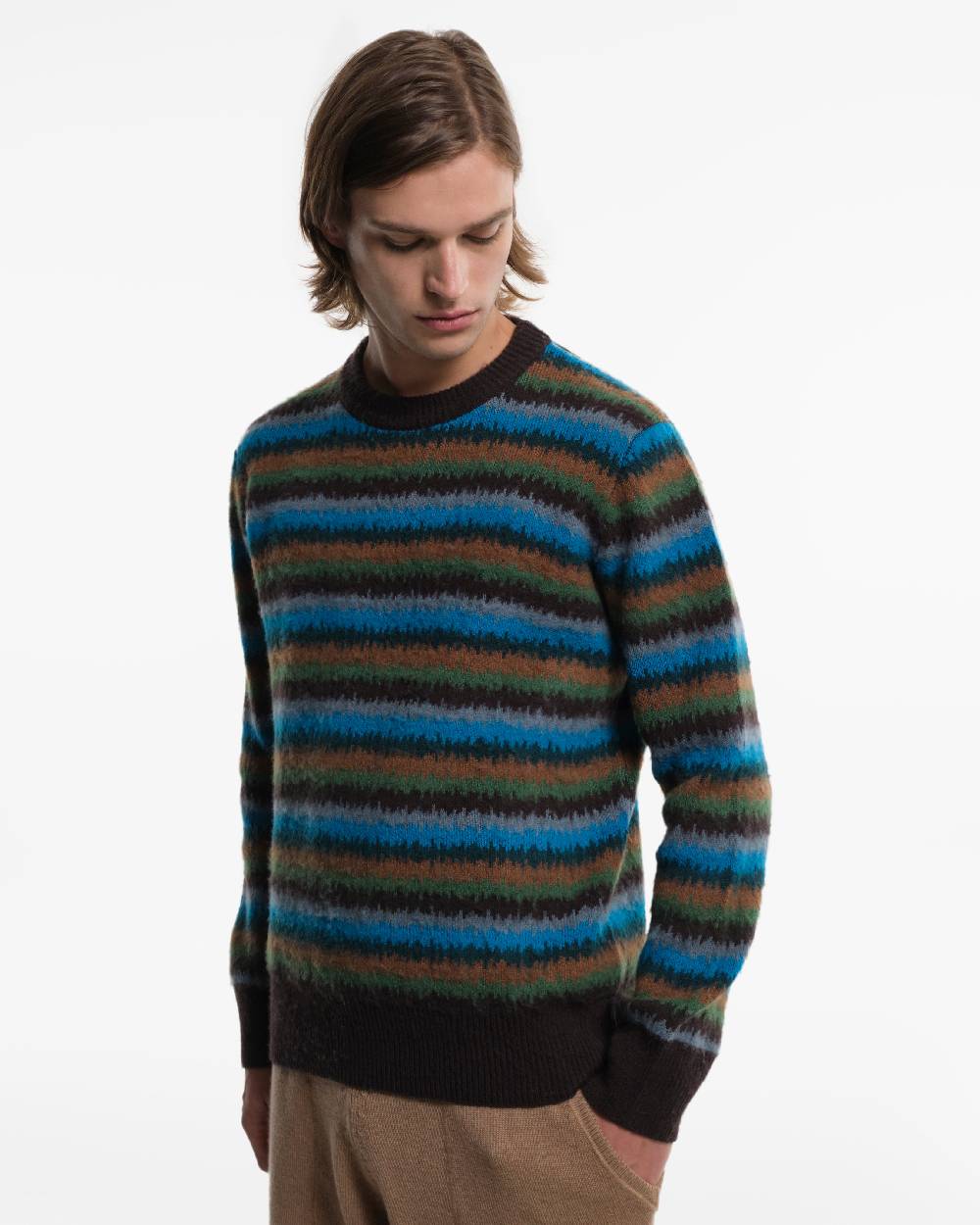 Piacenza 1733 Maglia in Cashmere fantasia verde Acquista Ora