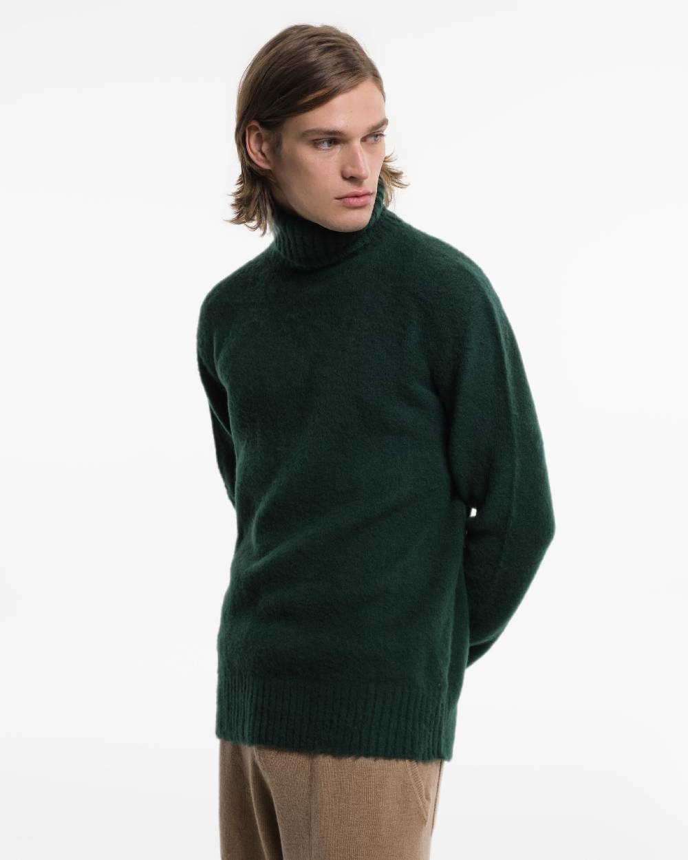 Piacenza 1733 Dolcevita in Lana verde Shopping Online