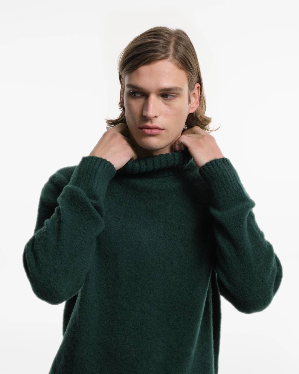 Piacenza 1733 Dolcevita in Lana verde Shopping Online