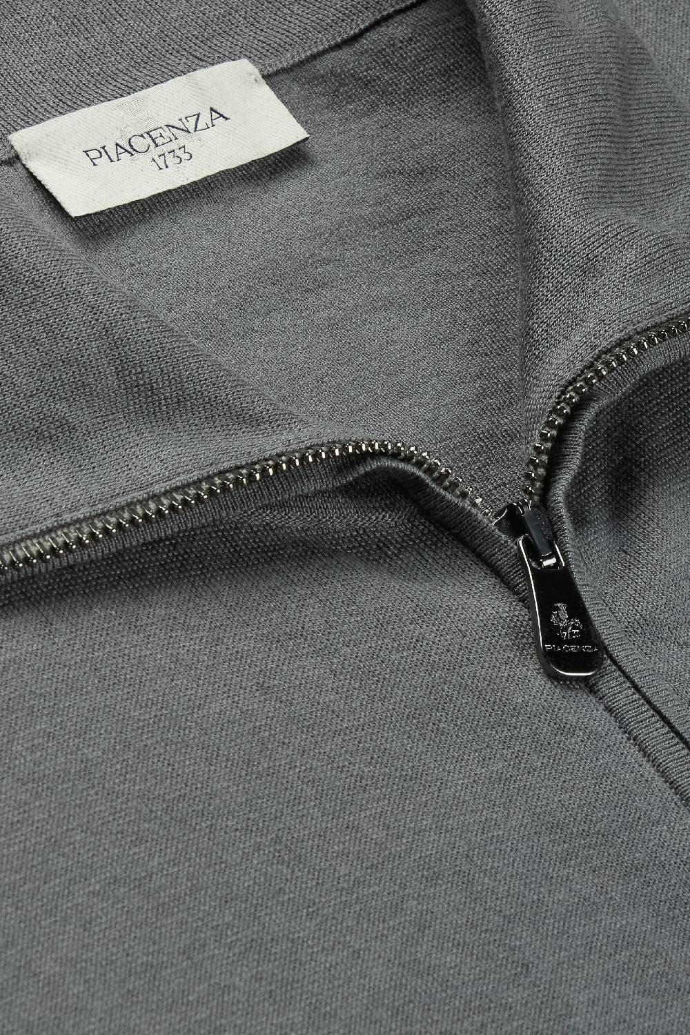 Piacenza 1733 Cardigan full zip grigio scuro Moda