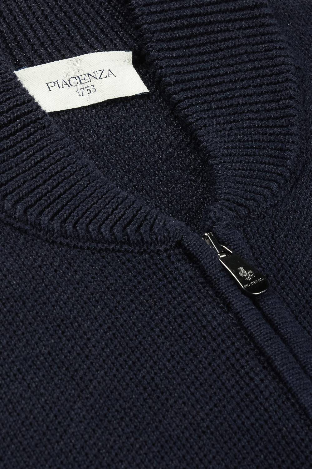 Piacenza 1733 Cardigan full zip blu Italy