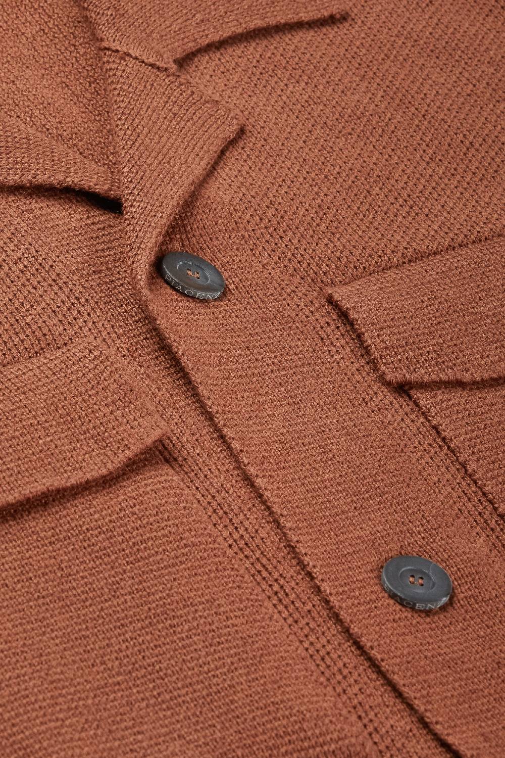 Piacenza 1733 Cardigan/Camicia con bottoni bruciato Italia