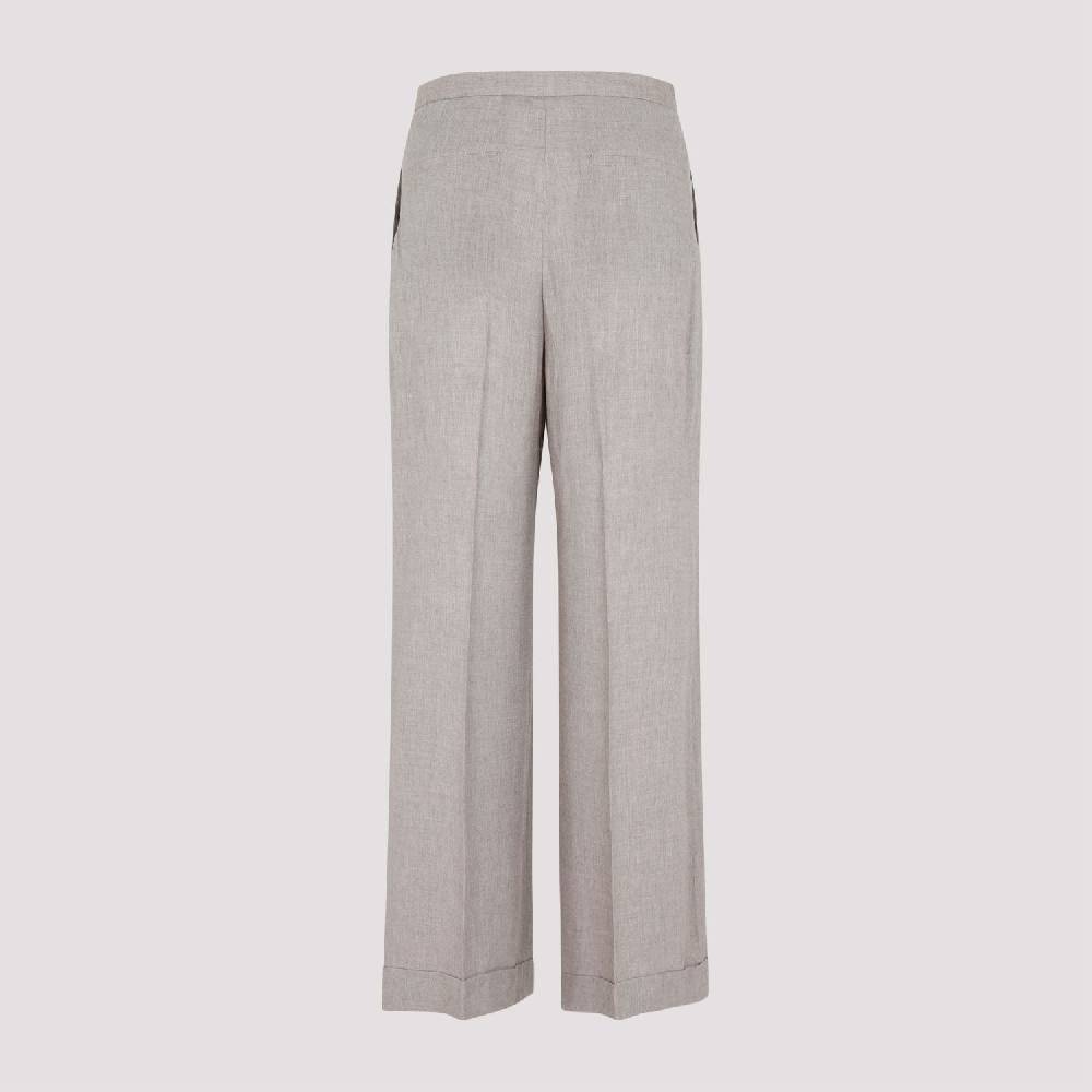 TOTEME  Pantaloni Larghi Marrone Chiaro TOTEME - Viscosa & Cashmere Promozione Limitata