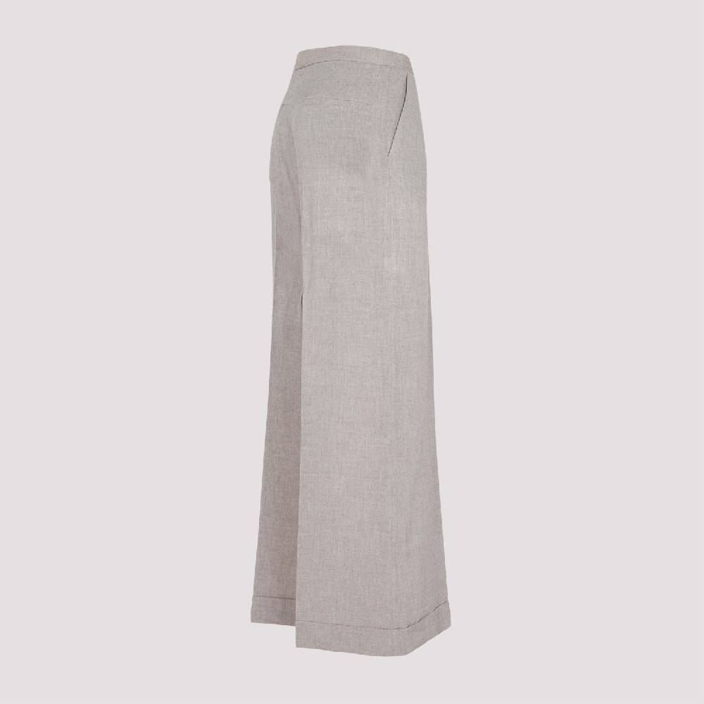 TOTEME  Pantaloni Larghi Marrone Chiaro TOTEME - Viscosa & Cashmere Promozione Limitata