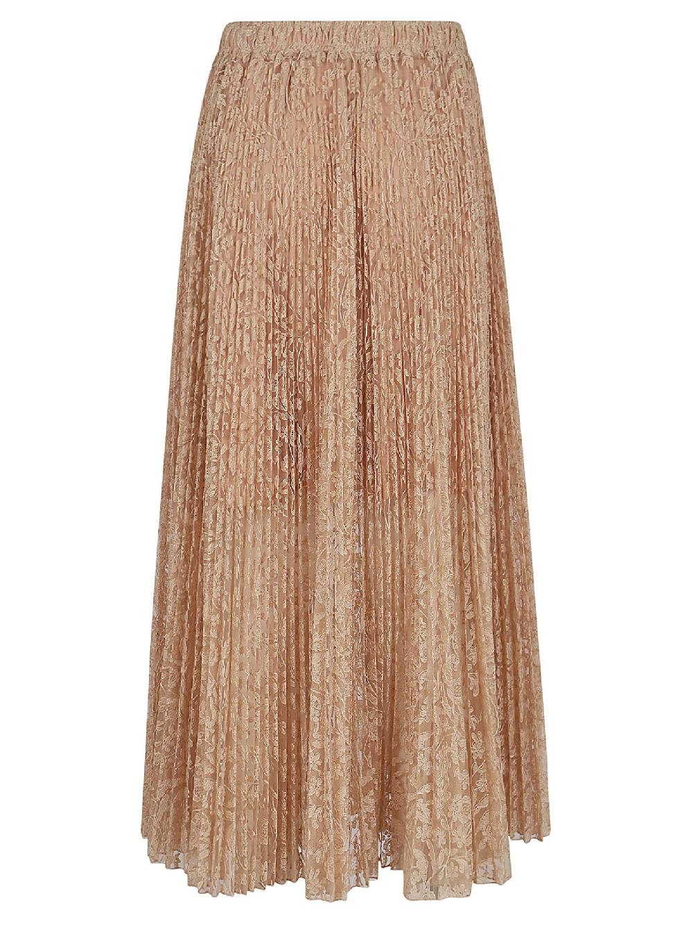 ERMANNO SCERVINO  Gonna Midi Piegata Pizzo Color Carne ERMANNO SCERVINO Offerta