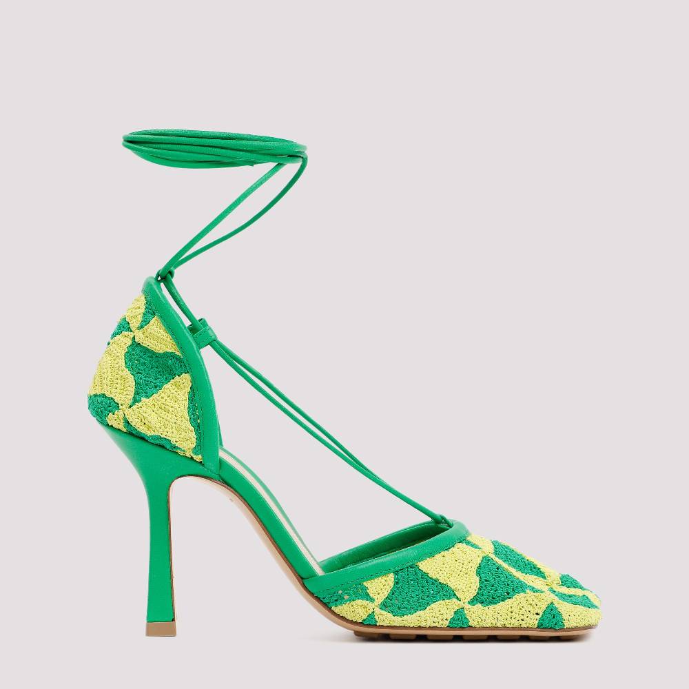 BOTTEGA VENETA  Sandali Bottega Veneta Verde e Giallo in Cotone per Donna Hotsell