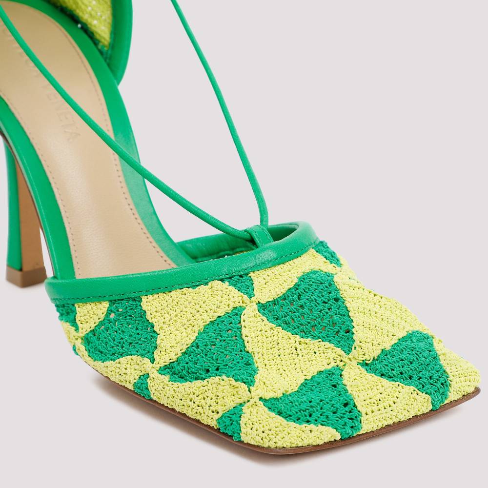 BOTTEGA VENETA  Sandali Bottega Veneta Verde e Giallo in Cotone per Donna Hotsell