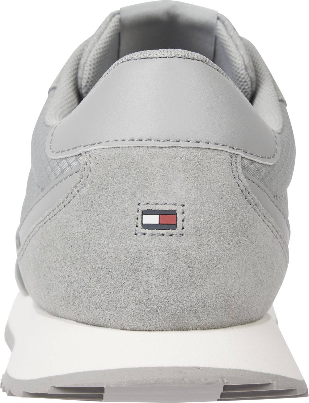 TOMMY JEANS  Sneakers Grigie Uomo in Pelle e Tessuto Tommy Jeans Affare Del Giorno