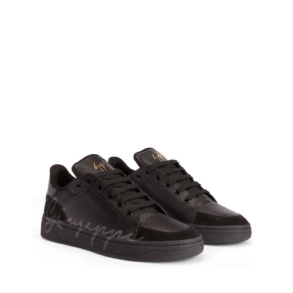 GIUSEPPE ZANOTTI DESIGN  Sneakers Basse in Pelle di Vitello Nera Giuseppe Zanotti Offerta