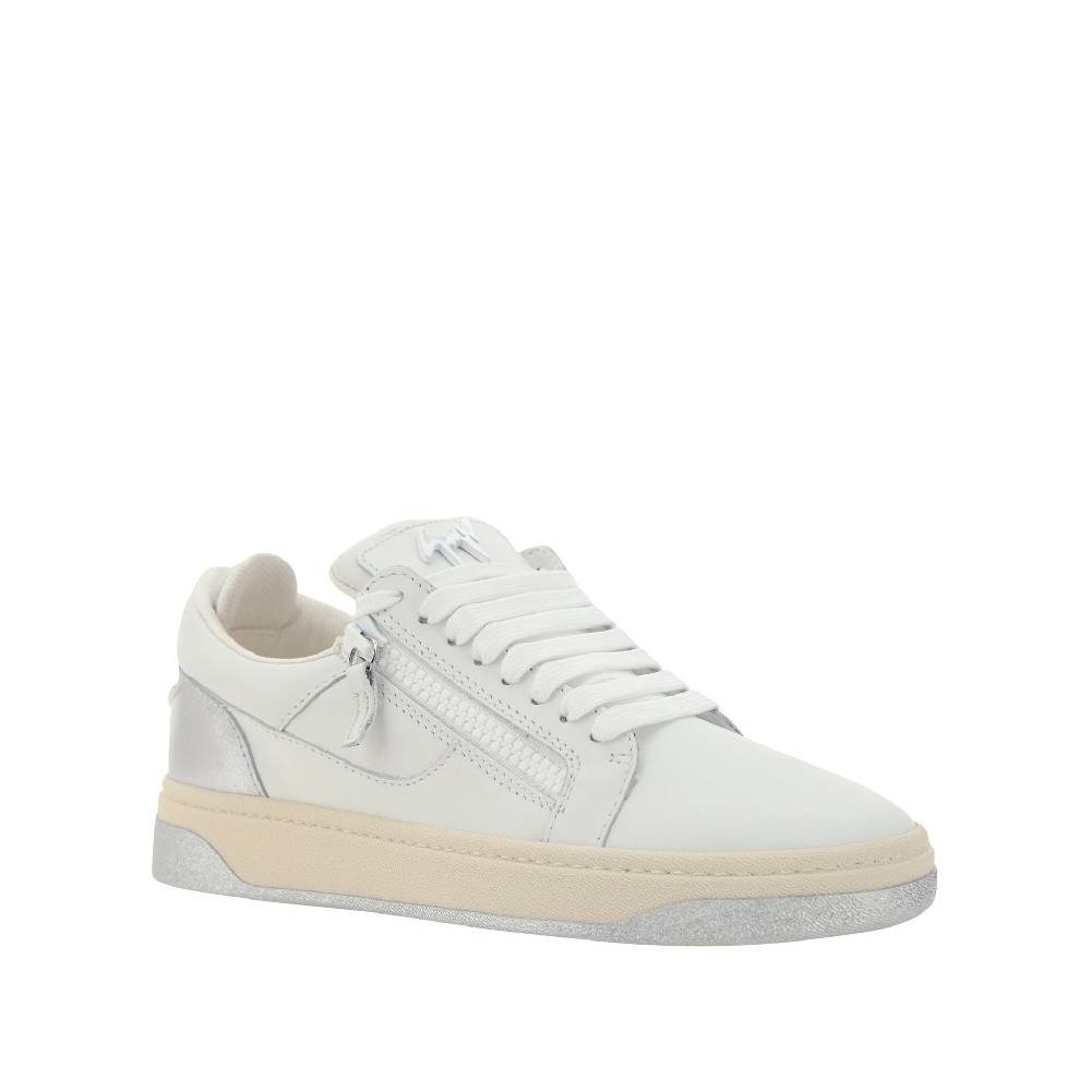 GIUSEPPE ZANOTTI DESIGN  Sneakers Basse da Uomo in Pelle Bianca Giuseppe Zanotti Economico