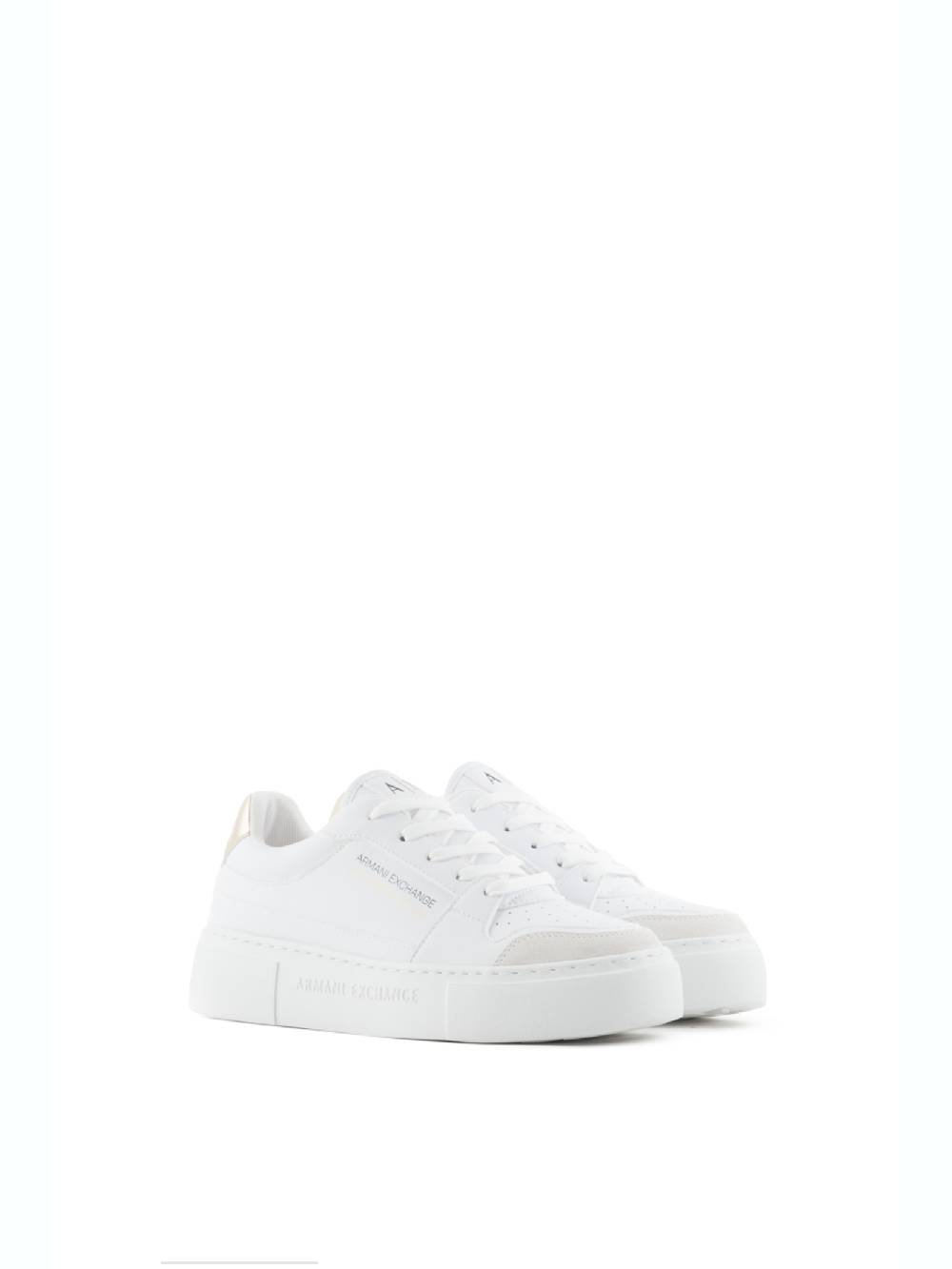 ARMANI EXCHANGE  Sneakers in Pelle Bianca Armani Exchange - Scarpe Sportive da Donna Italia