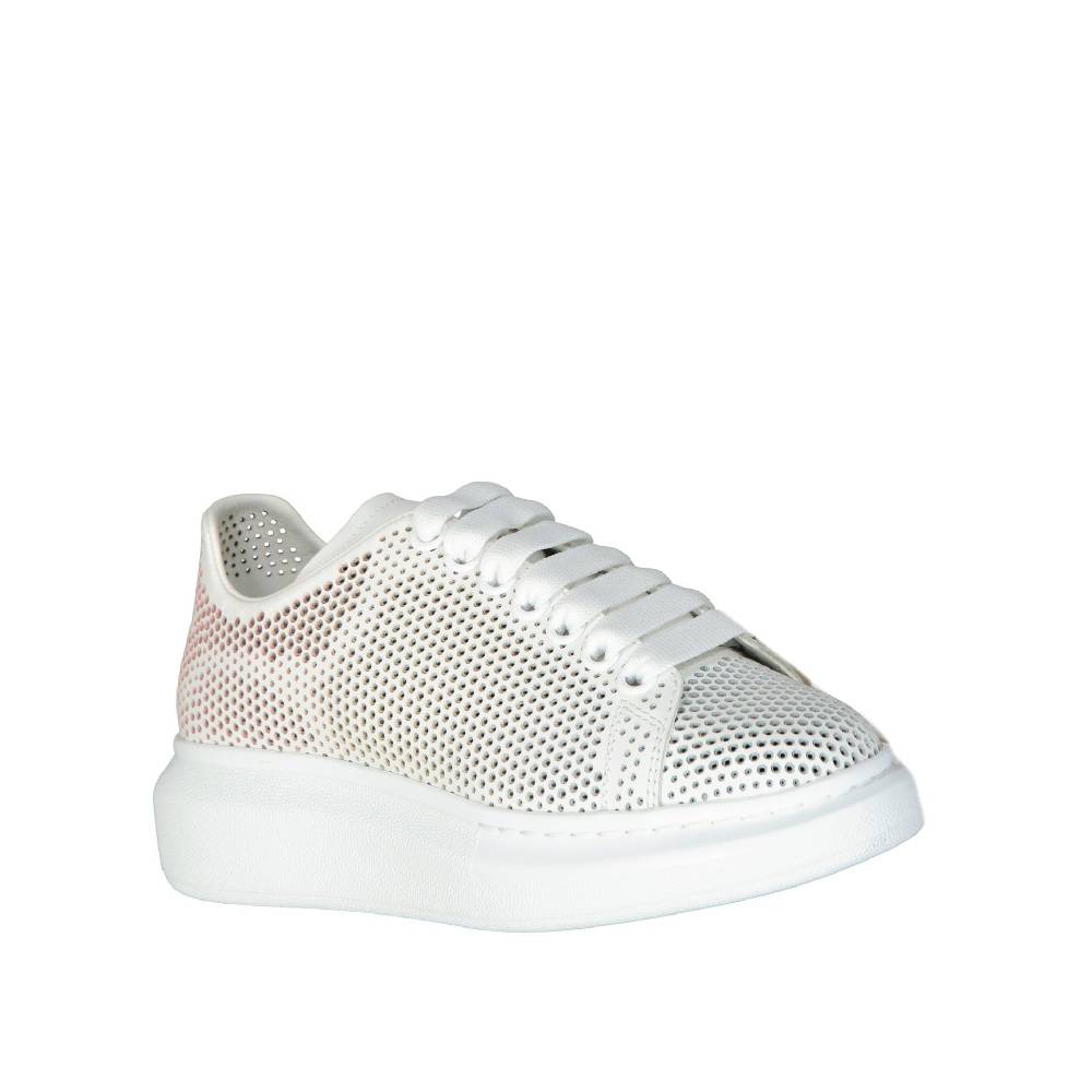 ALEXANDER MCQUEEN  Sneakers Oversize in Pelle Bianca Alexander McQueen Spedizione Gratuita