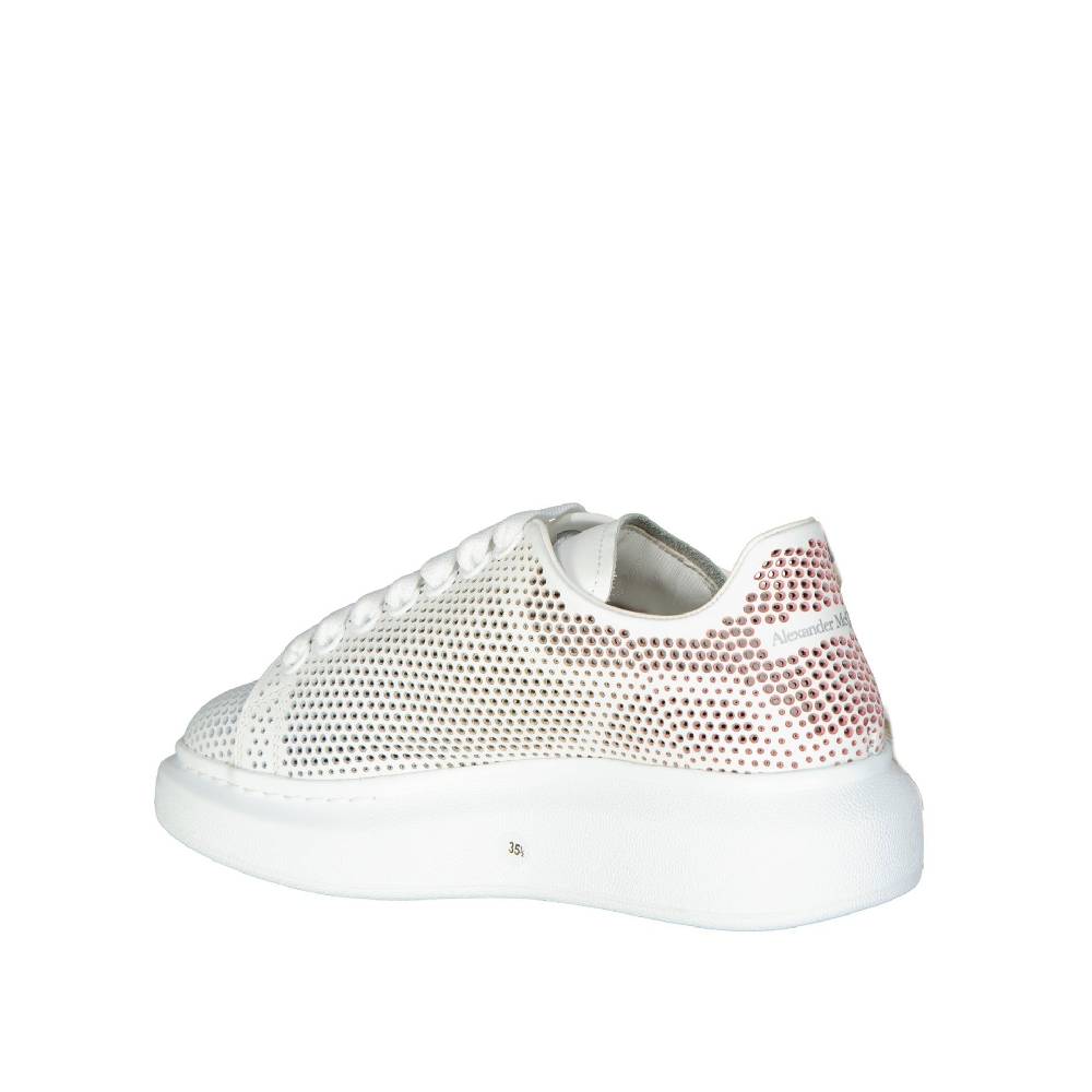 ALEXANDER MCQUEEN  Sneakers Oversize in Pelle Bianca Alexander McQueen Spedizione Gratuita