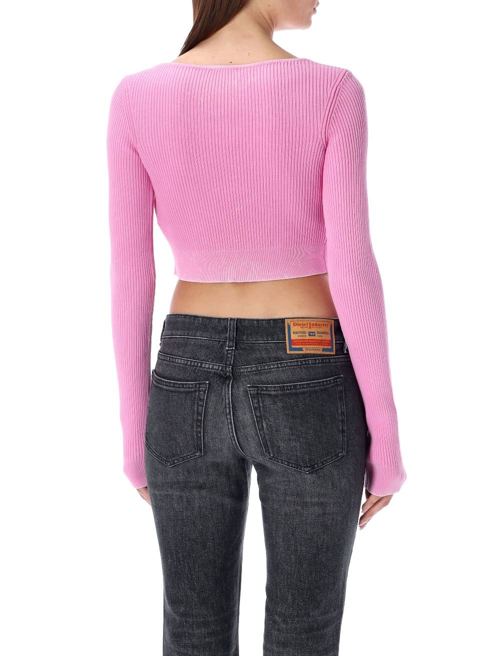 DIESEL KIDS  Cardigan Corto in Maglia Rosa M-Latina Diesel - Maglieria Donna Presa