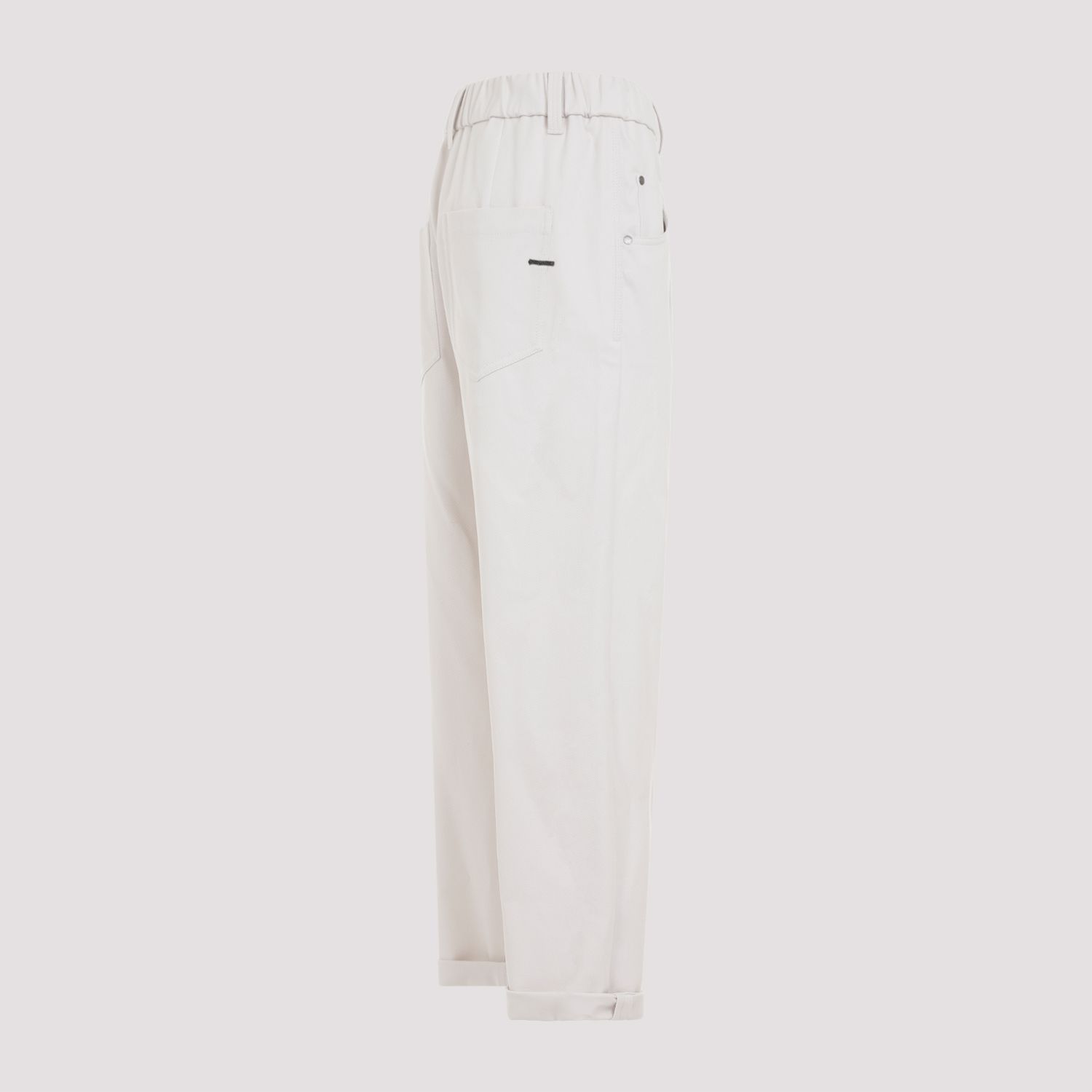 BRUNELLO CUCINELLI  Pantaloni in Cotone Elasticizzato Brunello Cucinelli - Color Carne Sconto